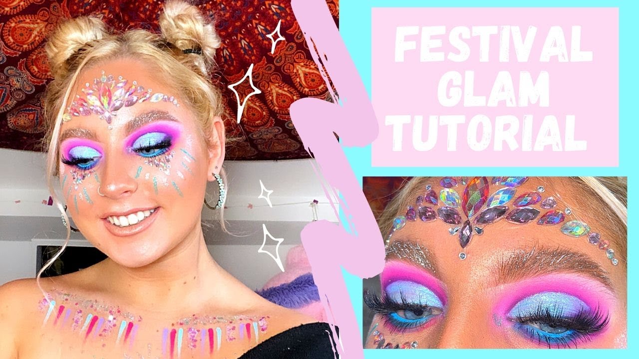 FESTIVAL MAKEUP TUTORIAL | GRWM sparkles & glitter!