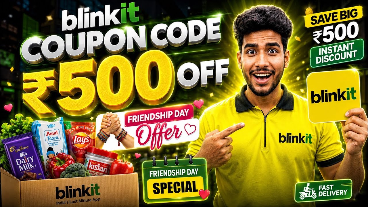 🚀 Blinkit Coupon Code Today 2026 💸 | Latest Working Blinkit Promo Codes 🔥 Save Big on Every Order 🛒