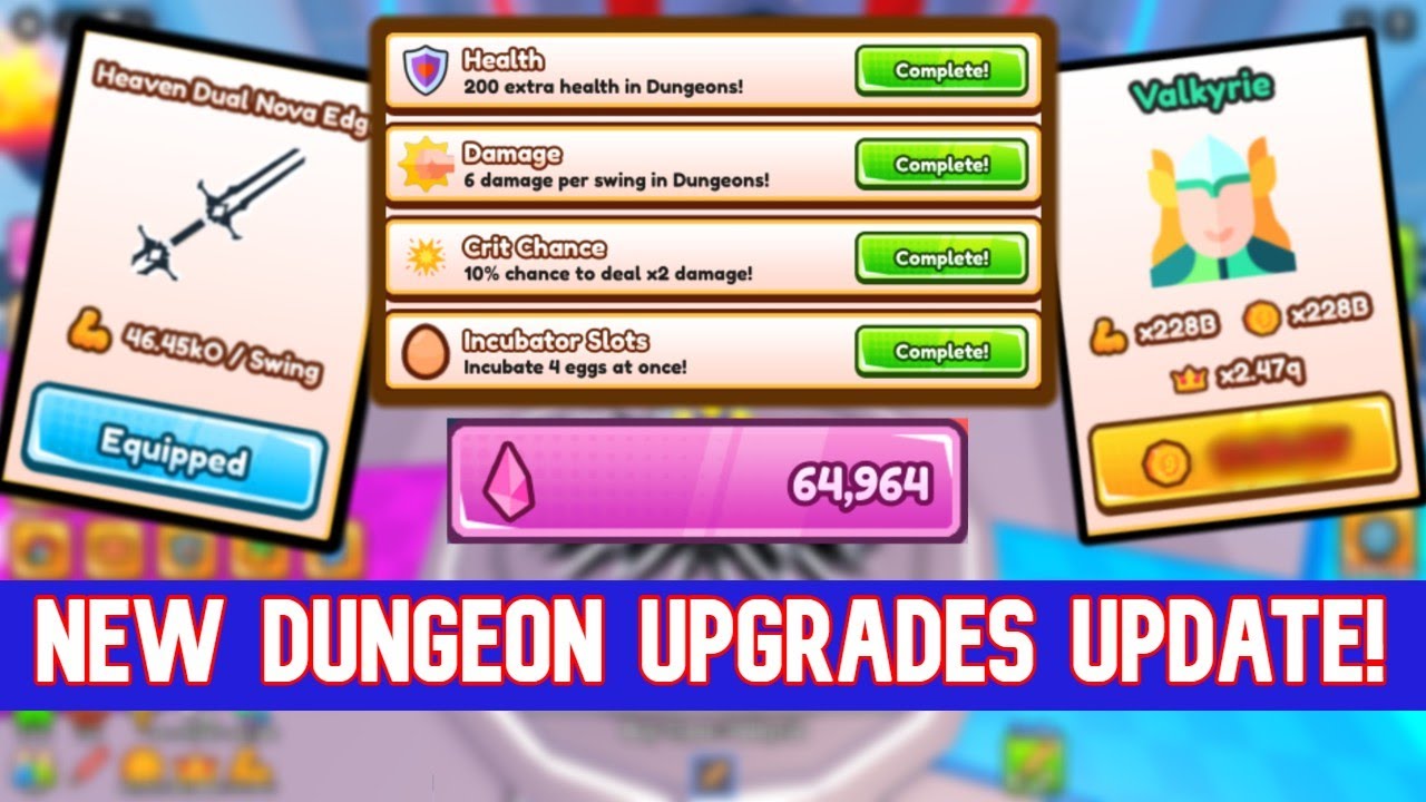 MAXING OUT The New Dungeon Upgrades In Saber Simulator!