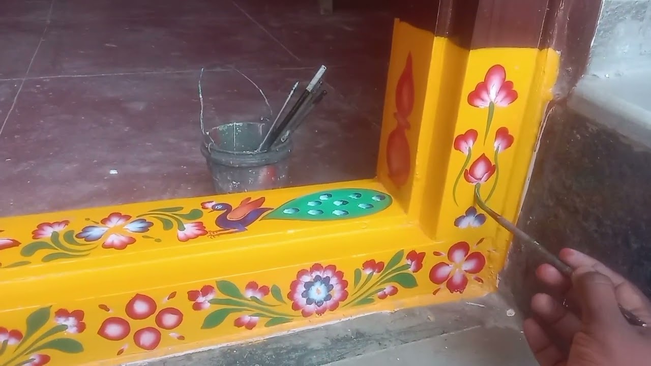 గడపముగ్గులు#gadapadesigns#art #gadapamuggulu#painting#homedecor#video (VENKIChitraArts🎨🖌)