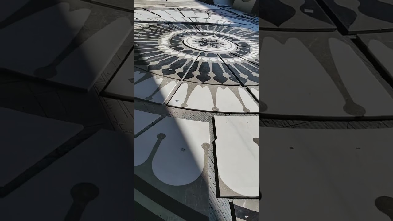 Water Jet Marble Medallion Floor #marbleslab #marble #manufacturedstone #design #marblescenter
