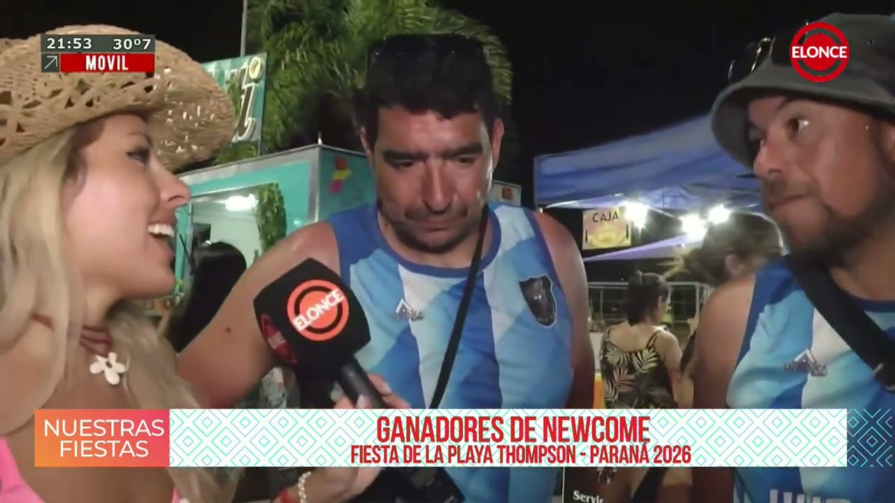 Fiesta de la Playa Thompson Paraná 2026 - Ganadores de Newcom