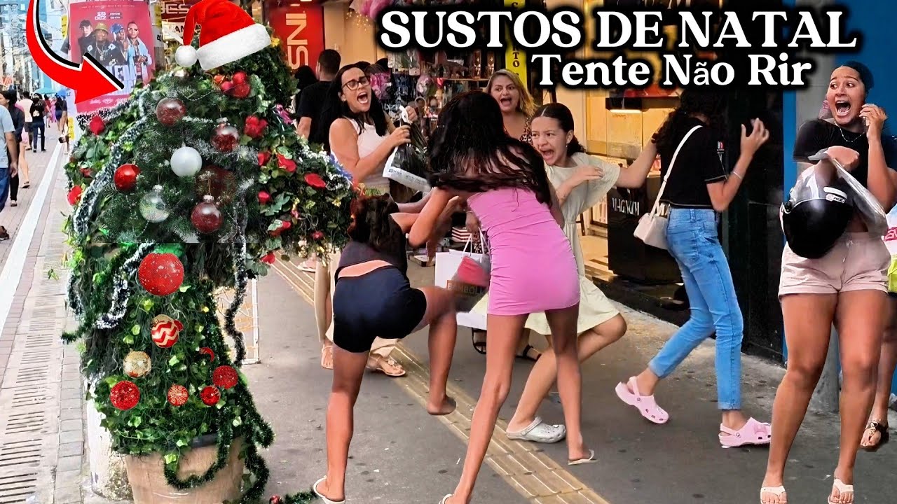 PEGADINHA: Homem Moita Reações Épicas De Natal - Buhsman Christmas Scares