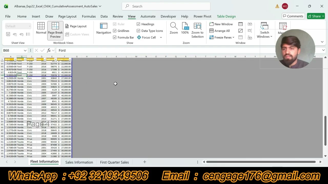 Exp22_Excel_Ch04_CumulativeAssessment_AutoSales | Exp22 Excel Ch04 CumulativeAssessment AutoSales