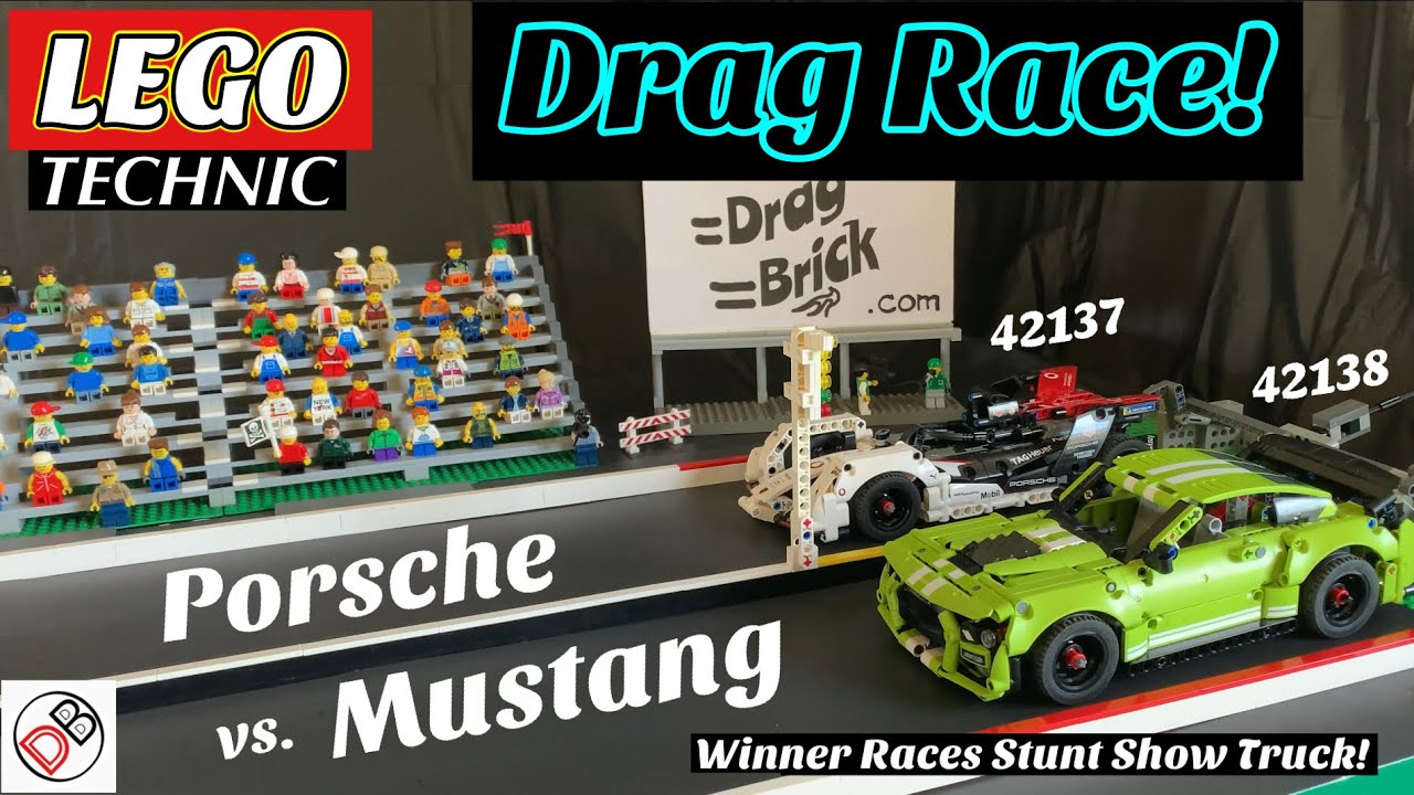 LEGO Technic Car Porsche Formula E 42137, Mustang Shelby GT500 42138, Stunt Show Truck 42106