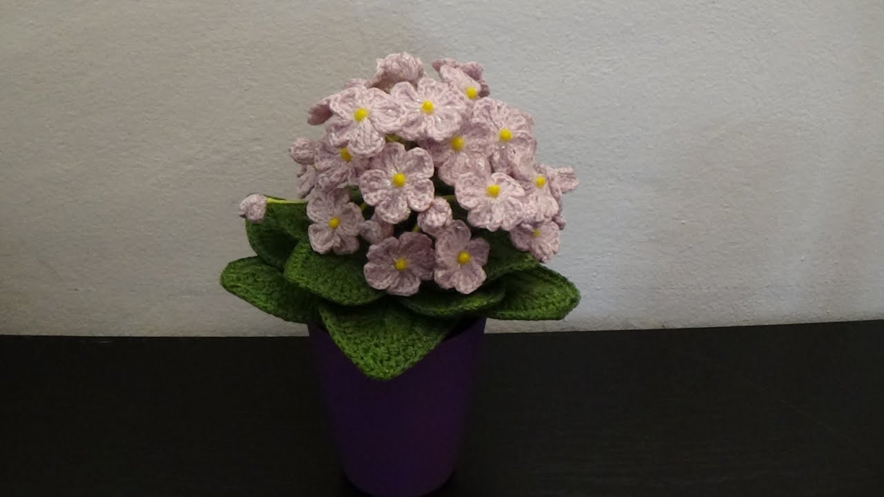 1. Violeta de parma crosetata pas cu pas-Part I