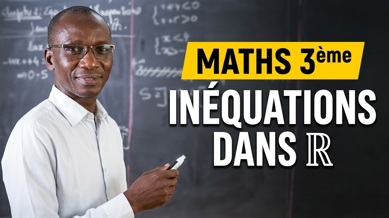 Cours - Troisième - Mathématiques : Equations et inéquations à une inconnue dans R / Fin /M. Diop
