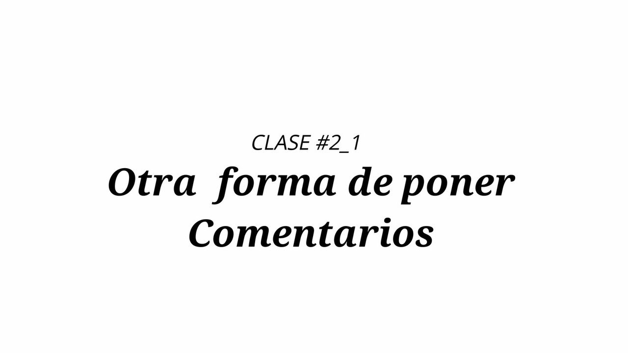 Otra forma de poner 