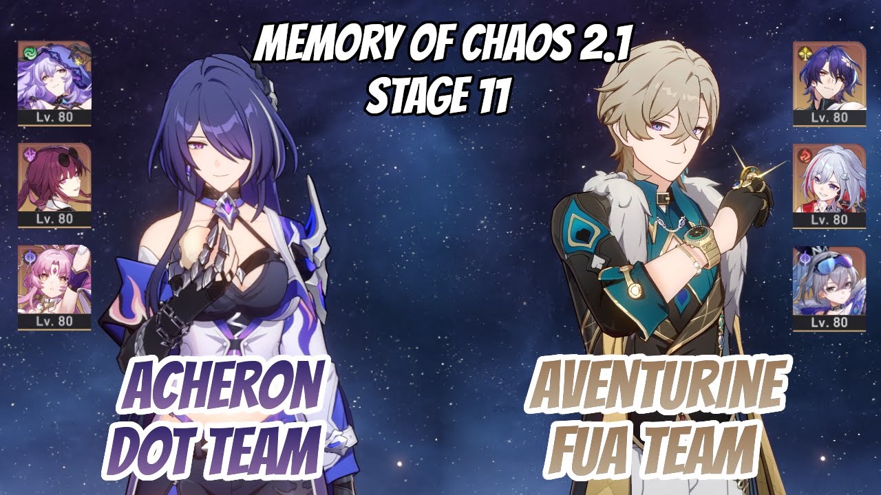 Acheron DoT Team & Aventurine FUA Team Memory of Chaos Stage 11 (3 Stars) | Honkai Star Rail