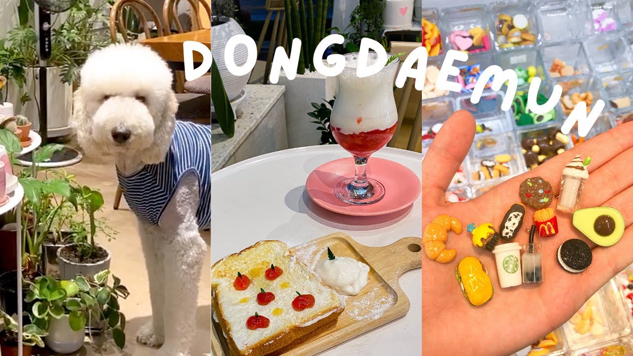 Dongdaemun VLOG 🇰🇷 Beads market, cute flower cafe, Daiso and Kakao Friends store 🐻 [ENG]