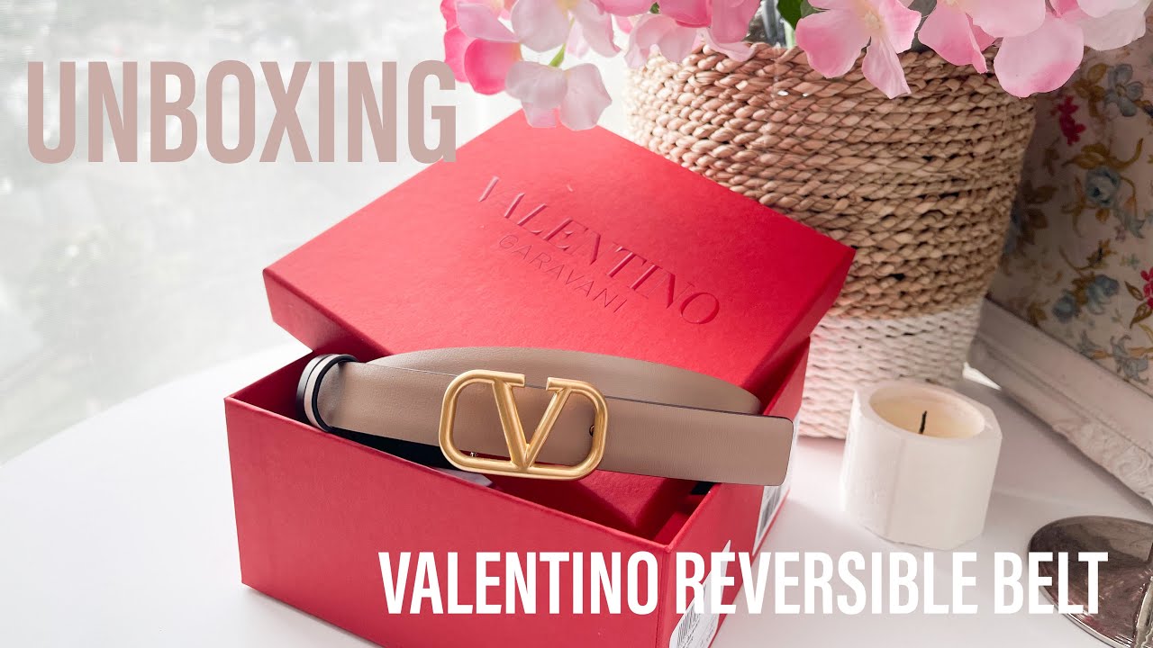 UNBOXING VALENTINO REVERSIBLE BELT 2CM