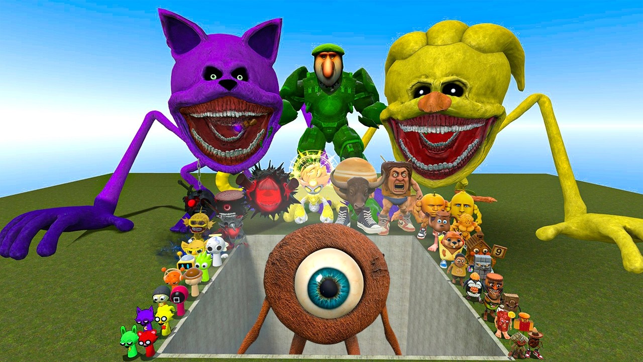 AI Brainrot Memes vs Foto Foto Anomali Brainrot Bosses in Giant Pit &ndash; Gmod Chaos