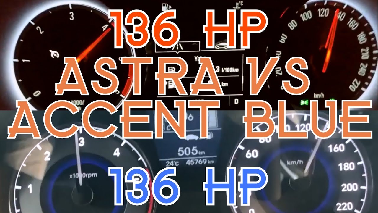 Opel Astra 1.6 CDTI 136 HP VS Hyundai Accent Blue 1.6 crdi 136 HP 10-180 Race