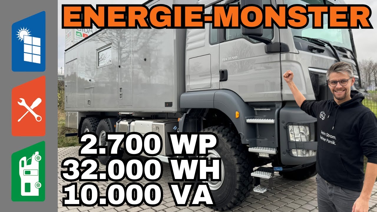 DAS ENERGIE-MONSTER | MAN TGS 6x6 | Autarkpaket im Expeditionsmobil