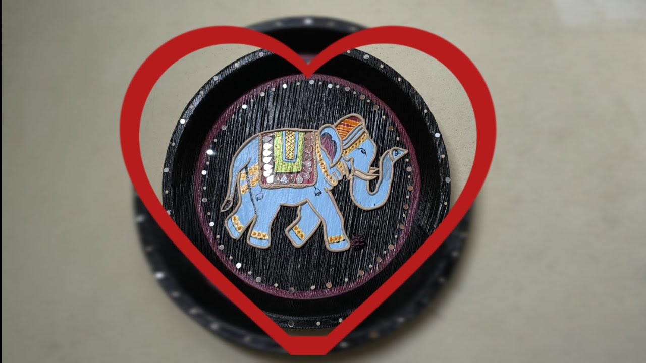 DIY Elephant Wall Art from Waste Materials#ecofriendlycraft#handmade