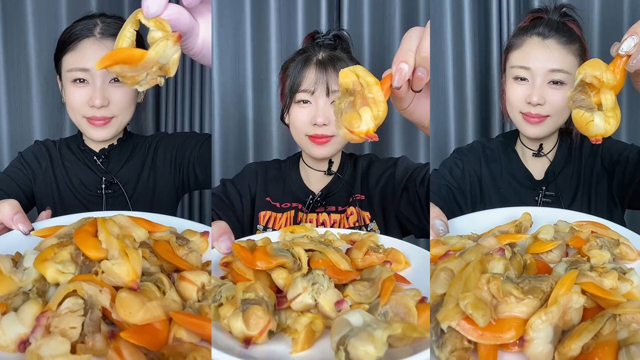 【MUKBANG】dried clam meat🦪🦪#Seafood#ASMR#yummy