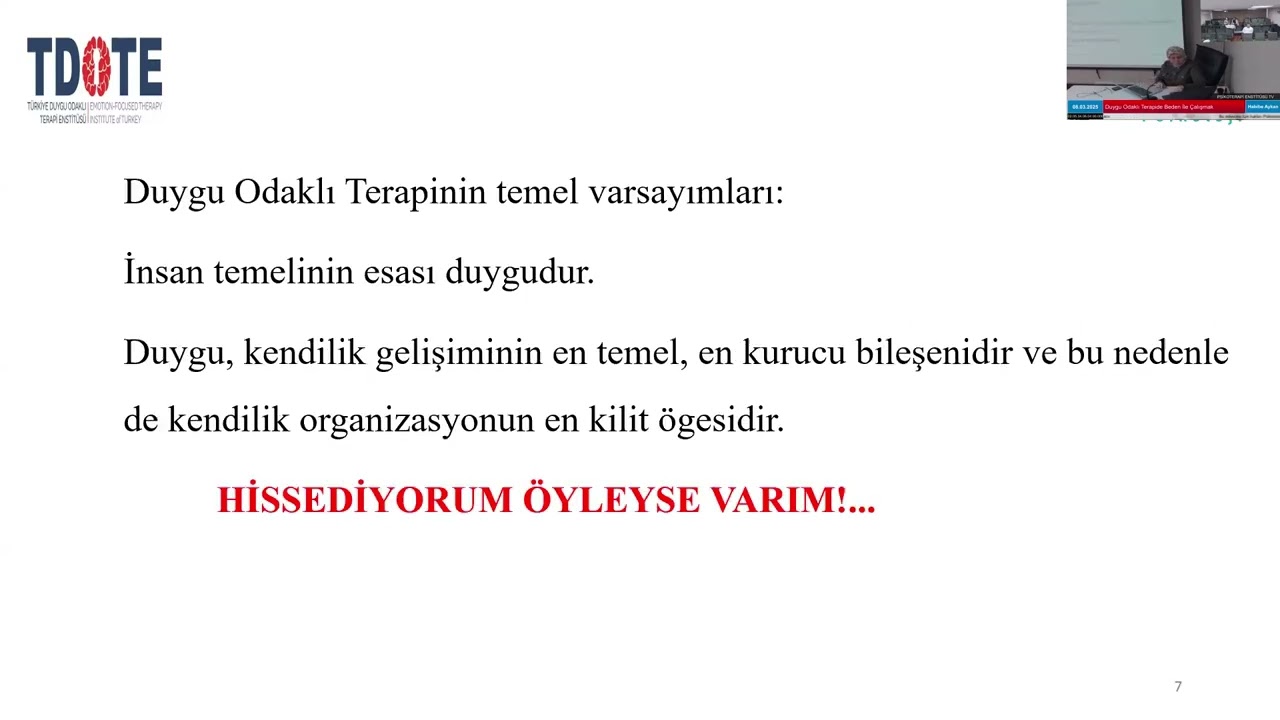Aile. Dan. Habibe Aykan - Duygu Odaklı Terapide Beden İle Çalışmak