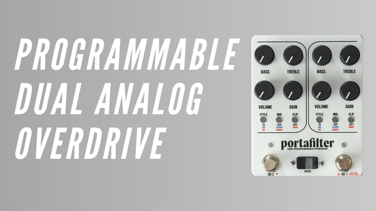 Coffee Shop Pedals Portafilter Dual Overdrive - Analog and Programmable