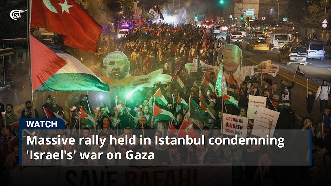 Massive rally held in Istanbul condemning 'Israel's' war on Gaza