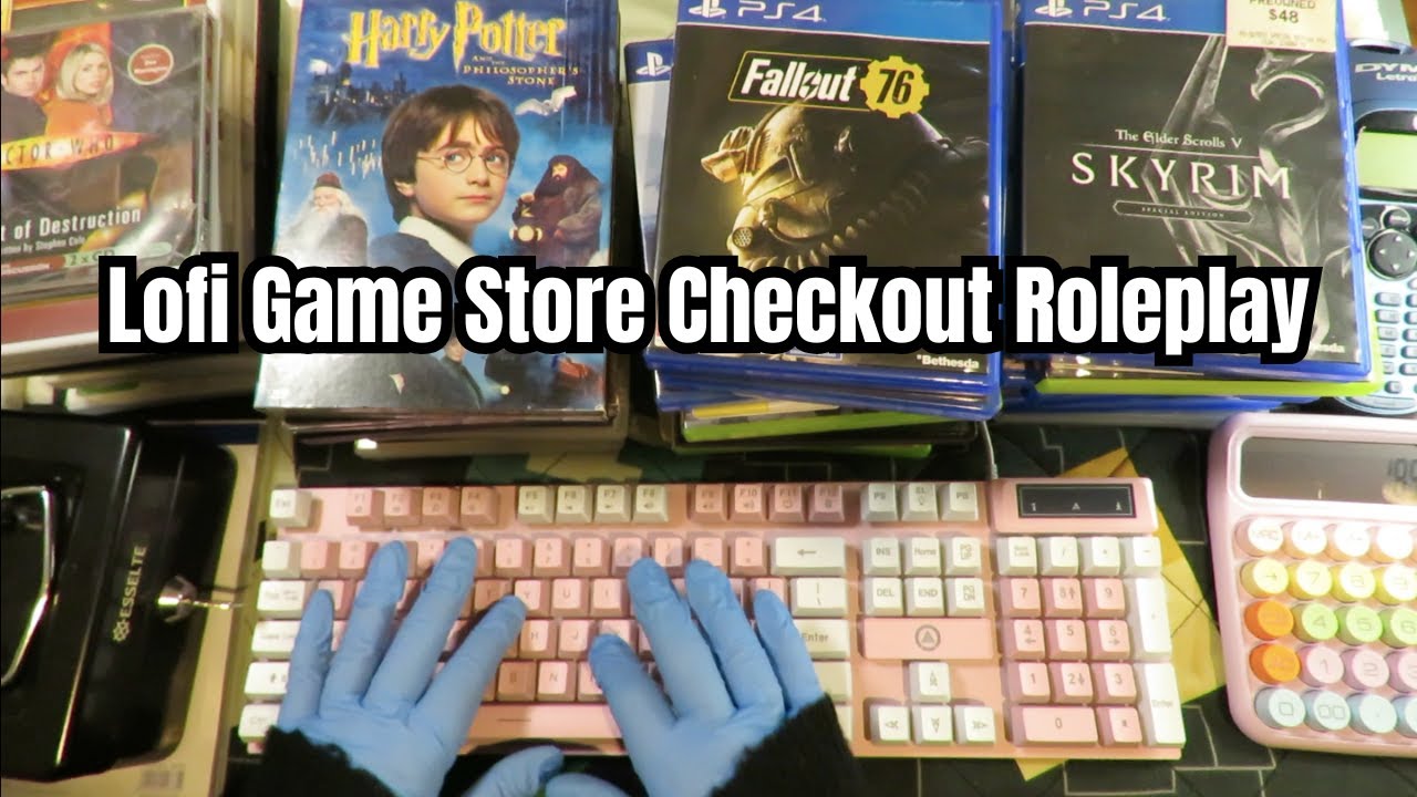 lofi ASMR Checkout Roleplay / DVD Video Games Store