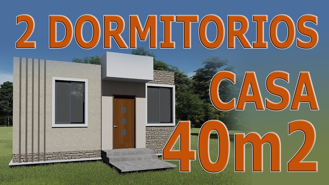 CASA 40 m2. Diseño minimalista moderno. 40 sqm House Plan / Economic House / design of a small house