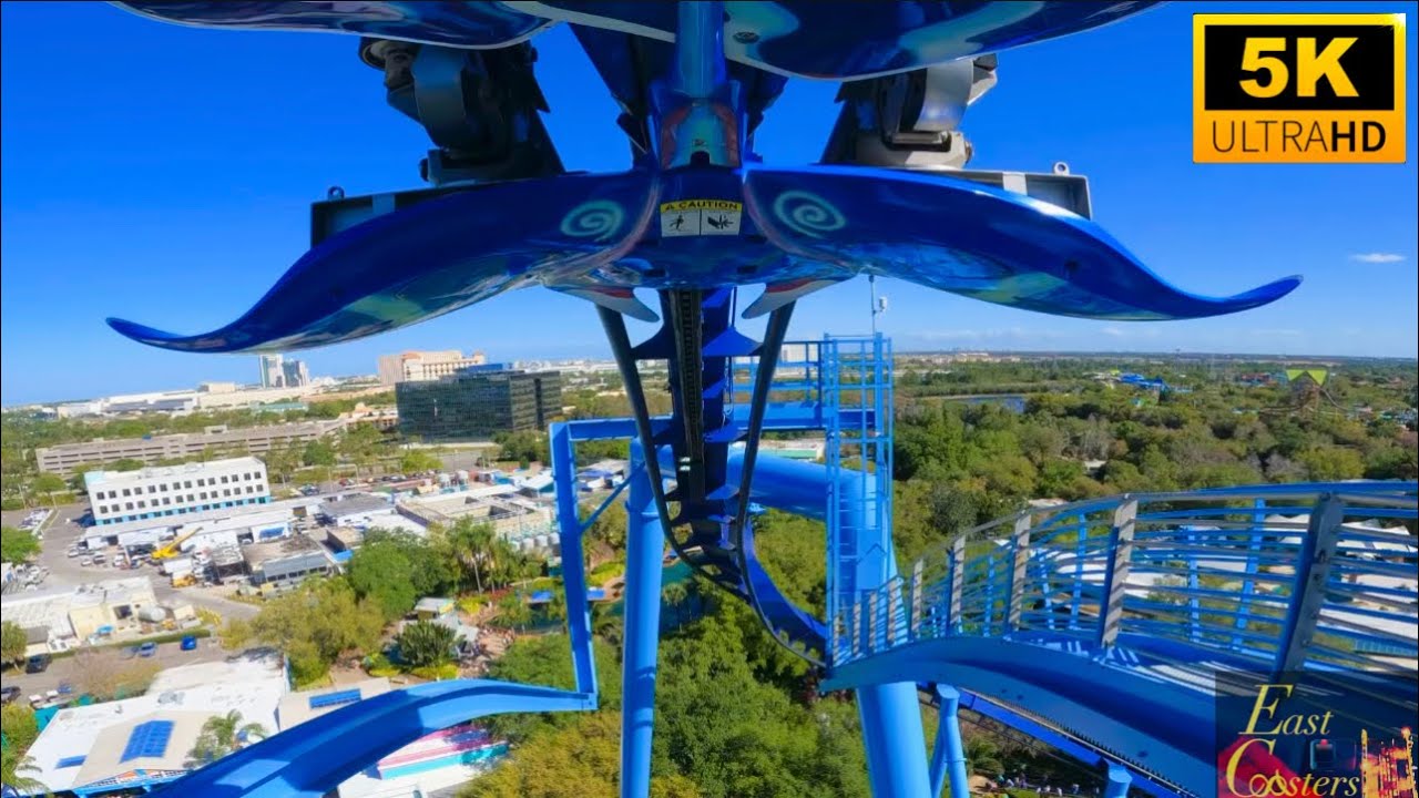 Manta POV 5K B&M Flying Coaster Seaworld Orlando, FL