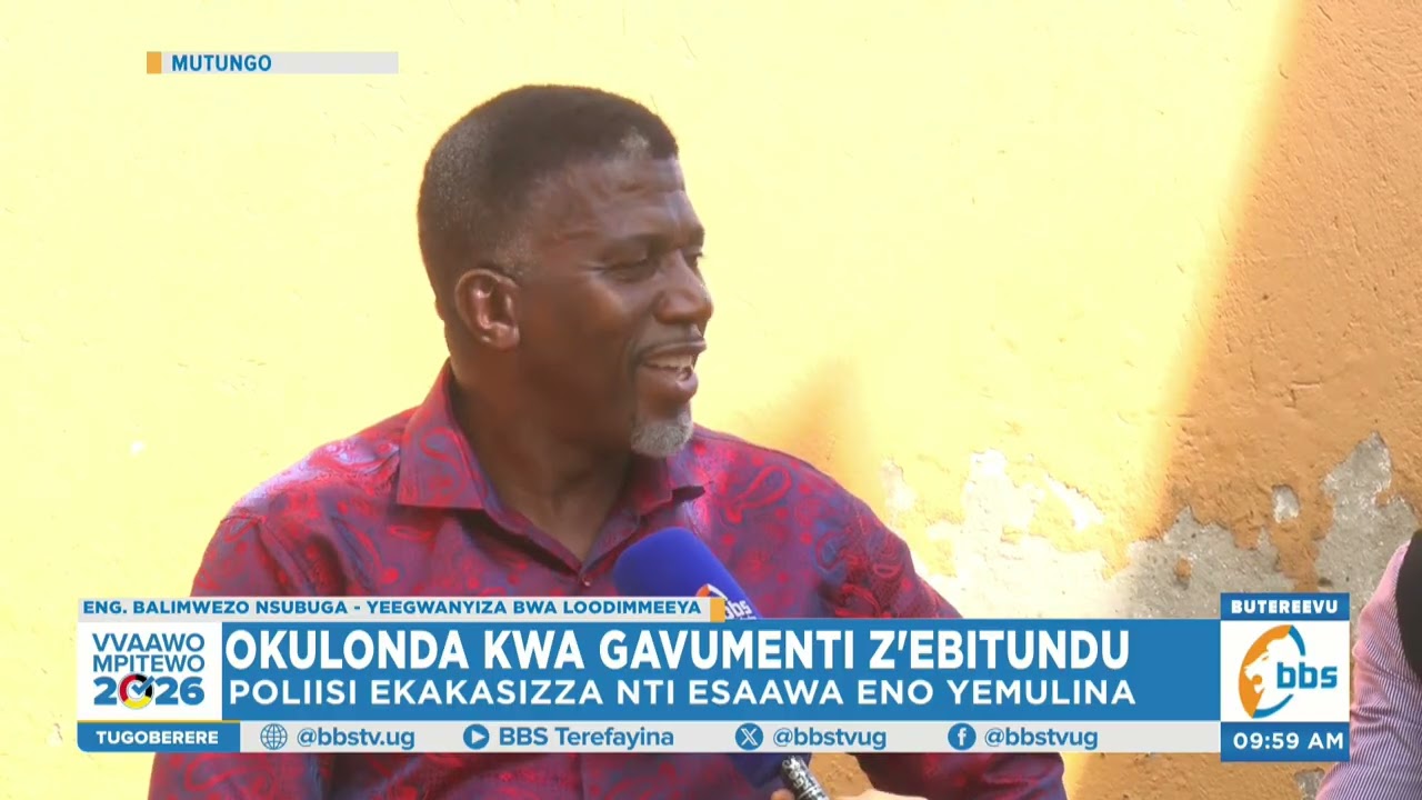 Eng. Balimwezo Agamba Akalulu Akalina era ye Loodimmeeya Addako. #VvaawoMpitewo2026