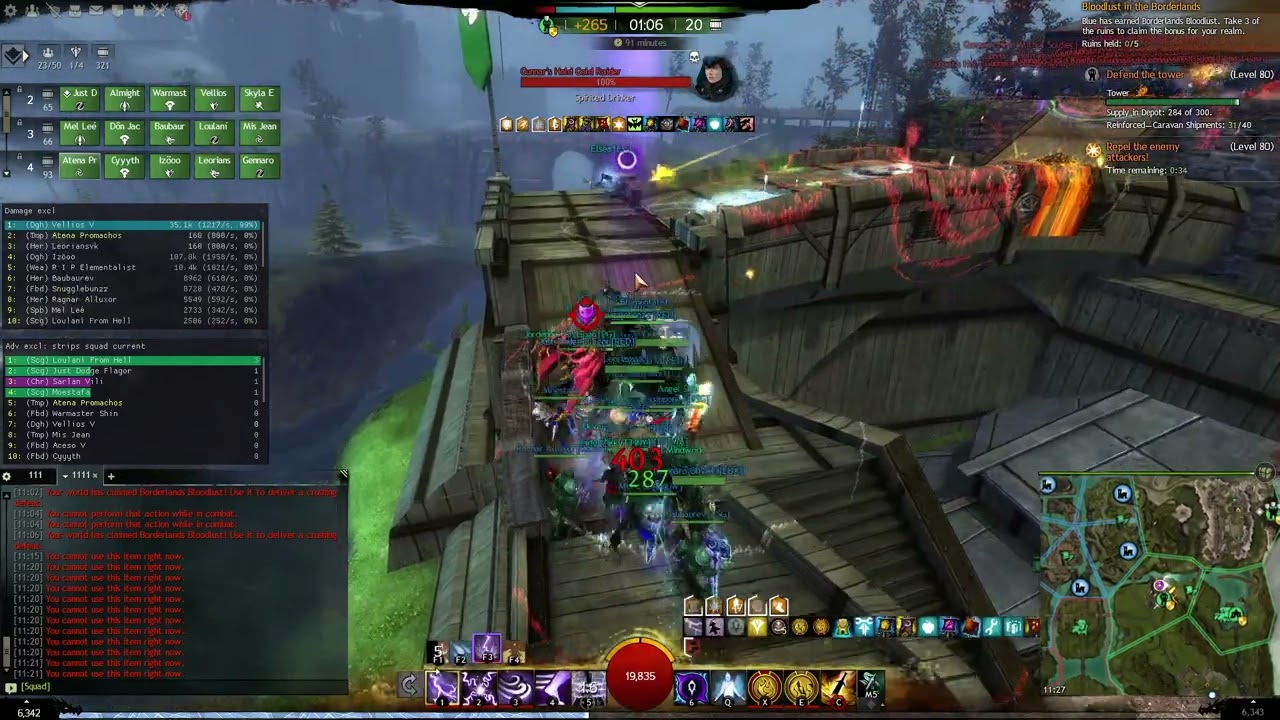 GW2 WvW Heavily Outnumbered Zerg Fight