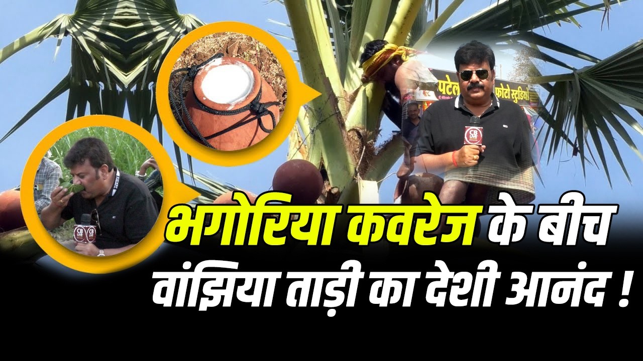 भगोरिया कवरेज के बीच वांझिया ताड़ी का देशी आनंद ! #cbvlogs  #cblive