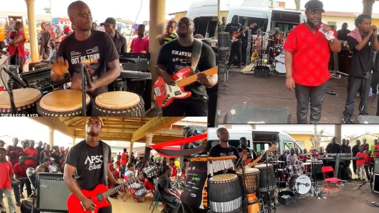 EXCLUSIVE||🔥BEST GHANAIAN FUNERAL LIVE BAND JAM||EMMA ON BASS||🎸🎹🥁Good sound,THROWBACK THURSDAY🔥