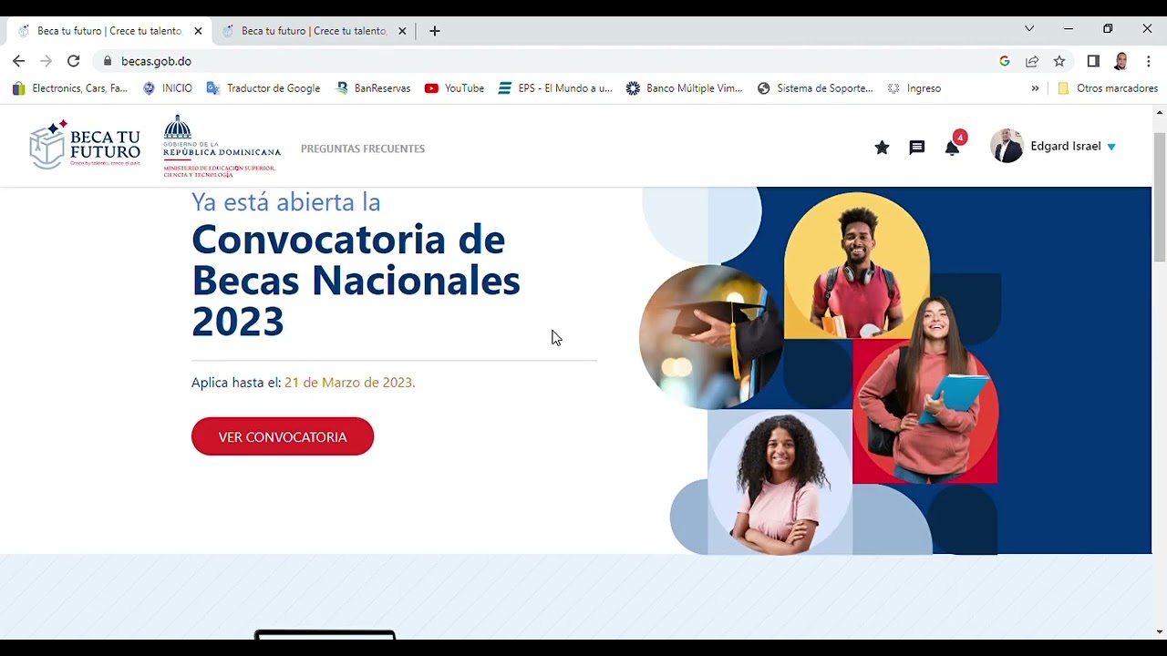 Instrucciones para solicitar una beca para cursar un grado o Postgrado  a través del MESCYT