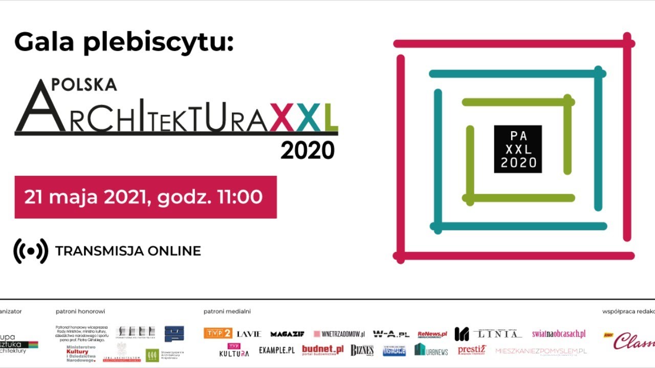 Gala Plebiscytu Polska Architektura XXL 2020    |    LIVE!