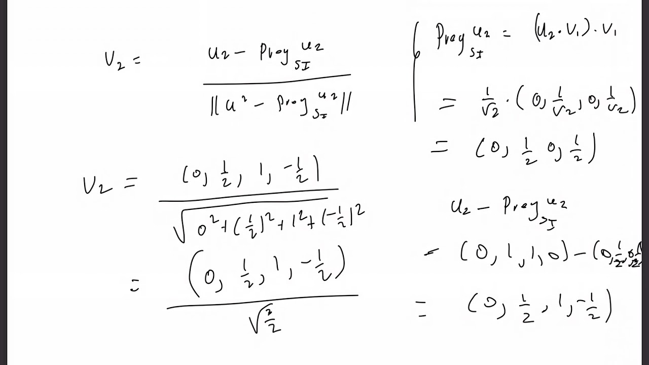 Álgebra Lineal. Proyección ortogonal sobre un subespacio y ortonormalización de Gram-Schmidt.
