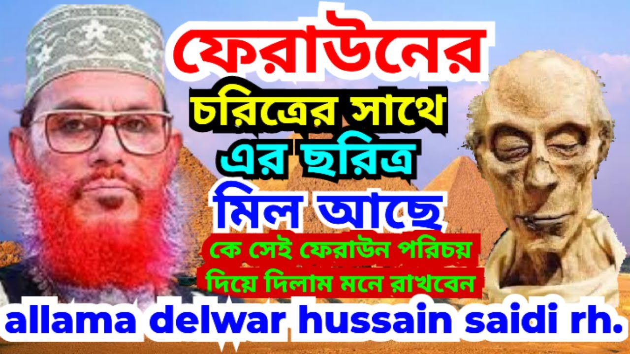 আমার দেশের ফেরাউন আর এই ফেরাউনের মিল আছে ৷ allama delwar hussain saidi দিলোয়ার হুসাইন সাঈদী #sayeedi