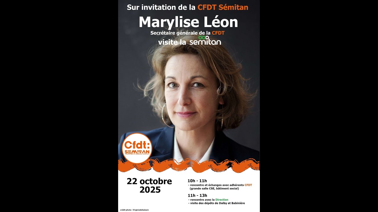Marylise Léon, secrétaire Générale CFDT invitée par la CFDT Sémitan