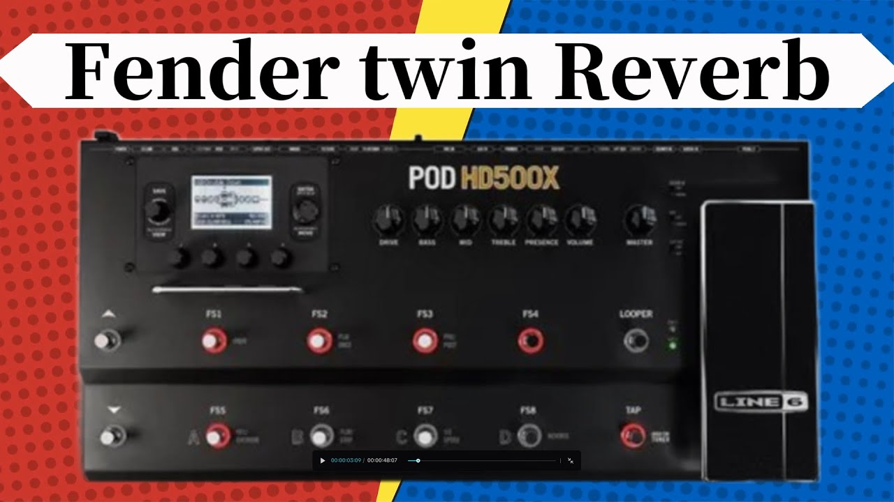 📌POD HD500X-🎯FENDER TWIN REVERB-CANAL VIBRATO-💥PRESETS FREE