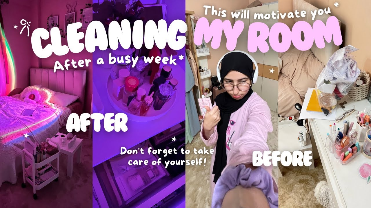 Cleaning my room 🌷 | خملت بيتي وتهليت فراسي (جاوبت على أسئلتكم) 🫧🧹