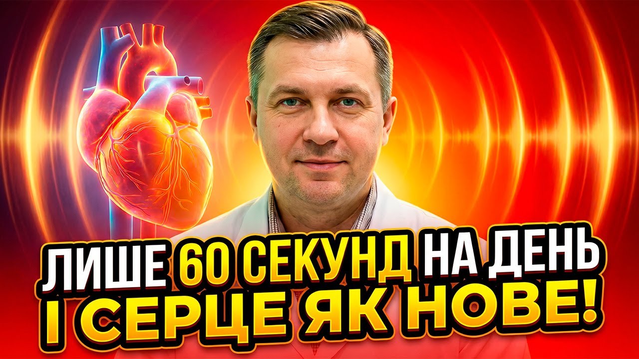 Секрет кардіолога: всього 60 секунд замість таблеток, і ваше серце запрацює як у 40!