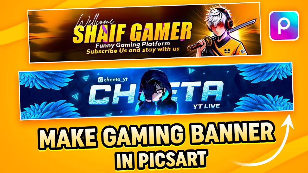 How To Make Gaming Banner In Picsart | Picsart Se Gaming Banner Kaise Banaye | Gaming Banner Editing