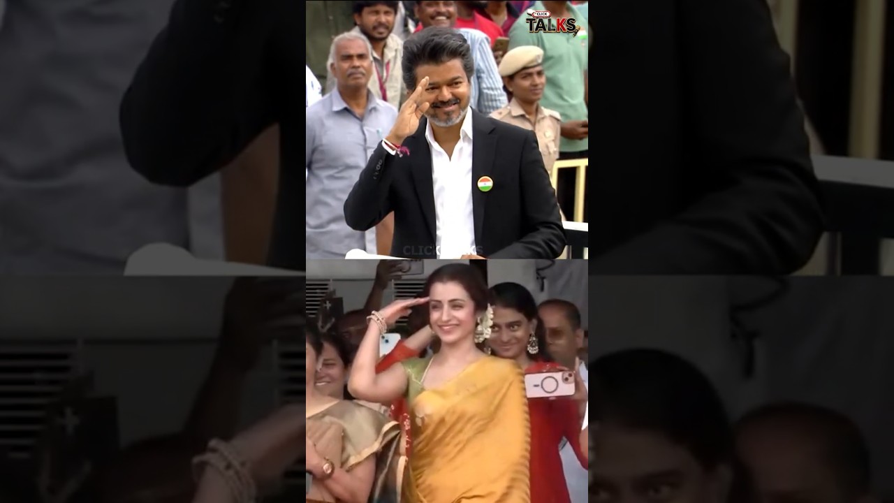 Trisha attended CM Vijay&rsquo;s Independence Day flag-hoisting ceremony. | Tvk | Cm Vijay | Trisha