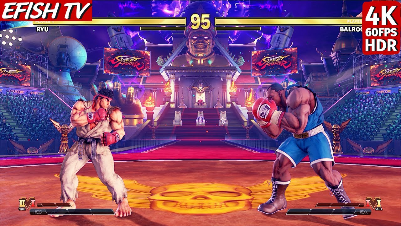 Рю против Балрога (Самый сложный ИИ) — Street Fighter V