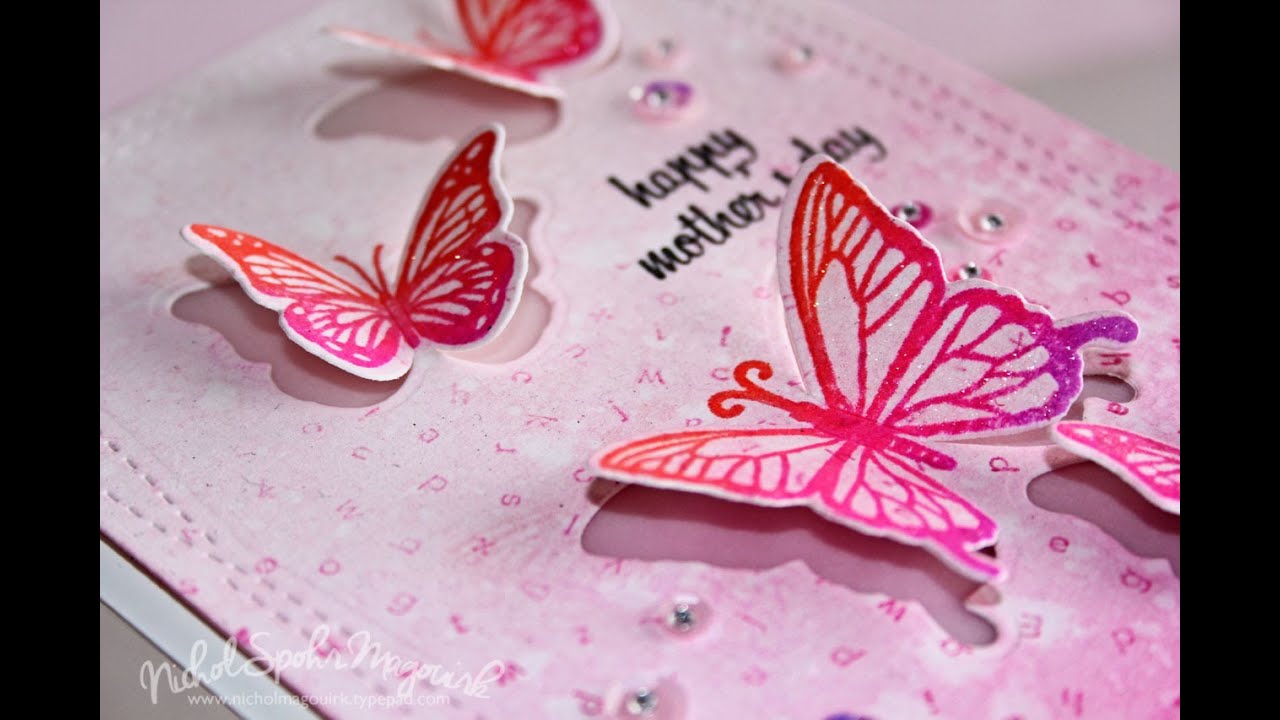 Hero Arts | Happy Mother's Day (Butterfly Stamp & Cut)