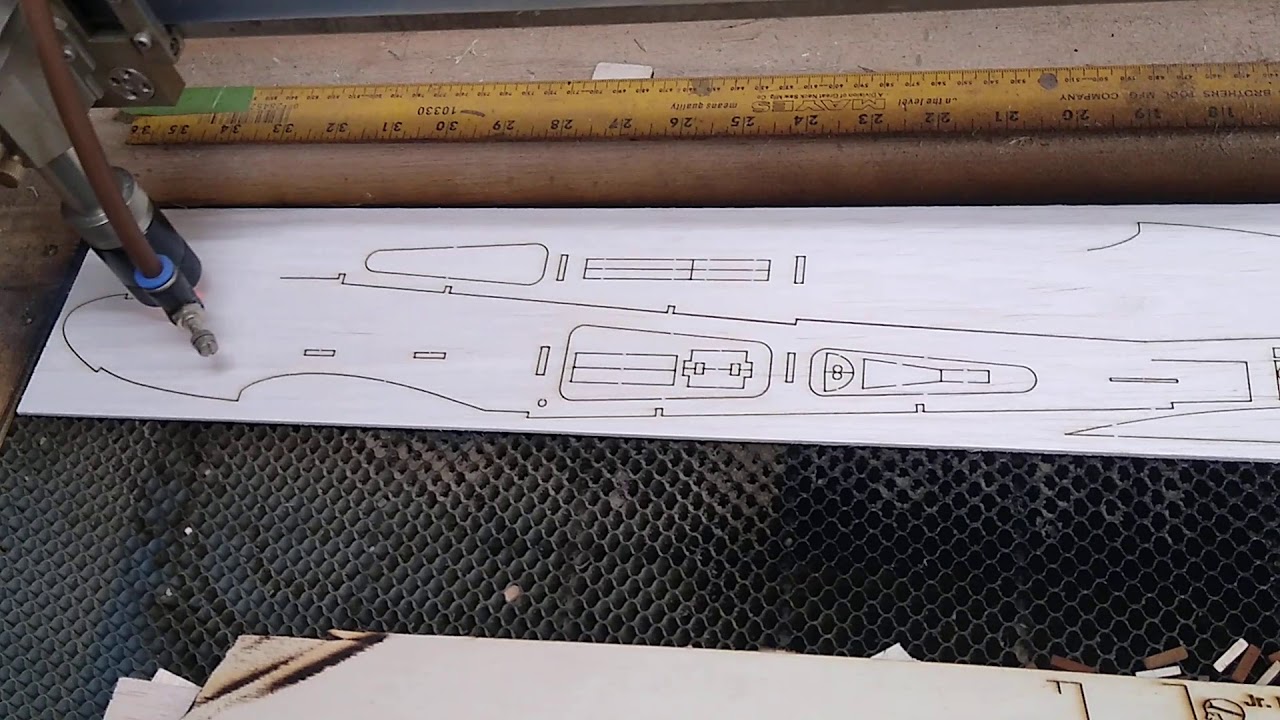 Laser cutting Jr Skylark fuselages