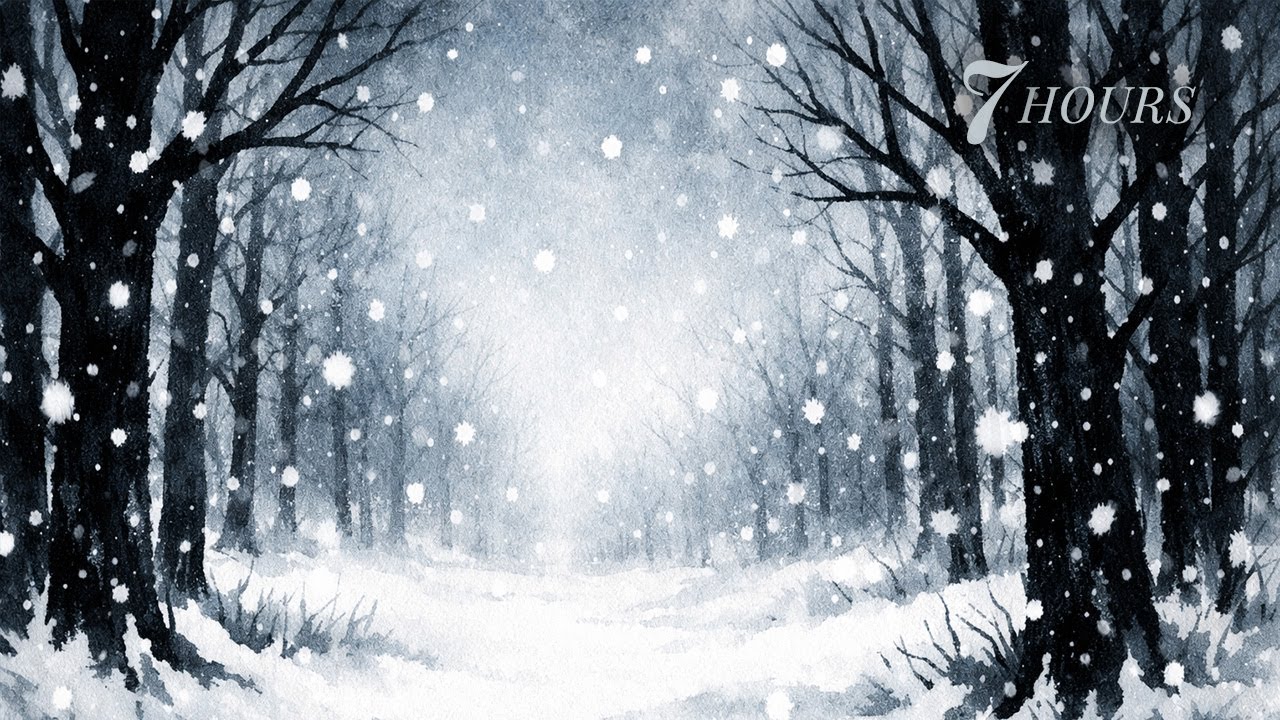 雪の夜の深い眠り｜白く包まれた静寂の森 ❄️🌲 7 HOURS Sleep Music