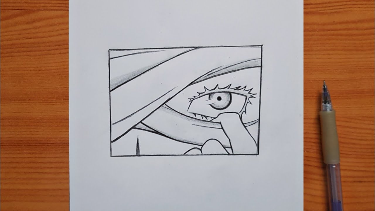 Anime Eyes drawing | How to draw Satoru Gojo eye | Gojo's eye step by step