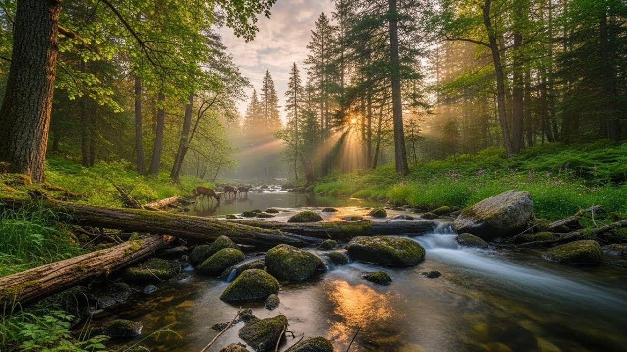 Flowing River Ambience 🌊 Peaceful Sound for Meditation, Focus, and Deep Relaxation #24