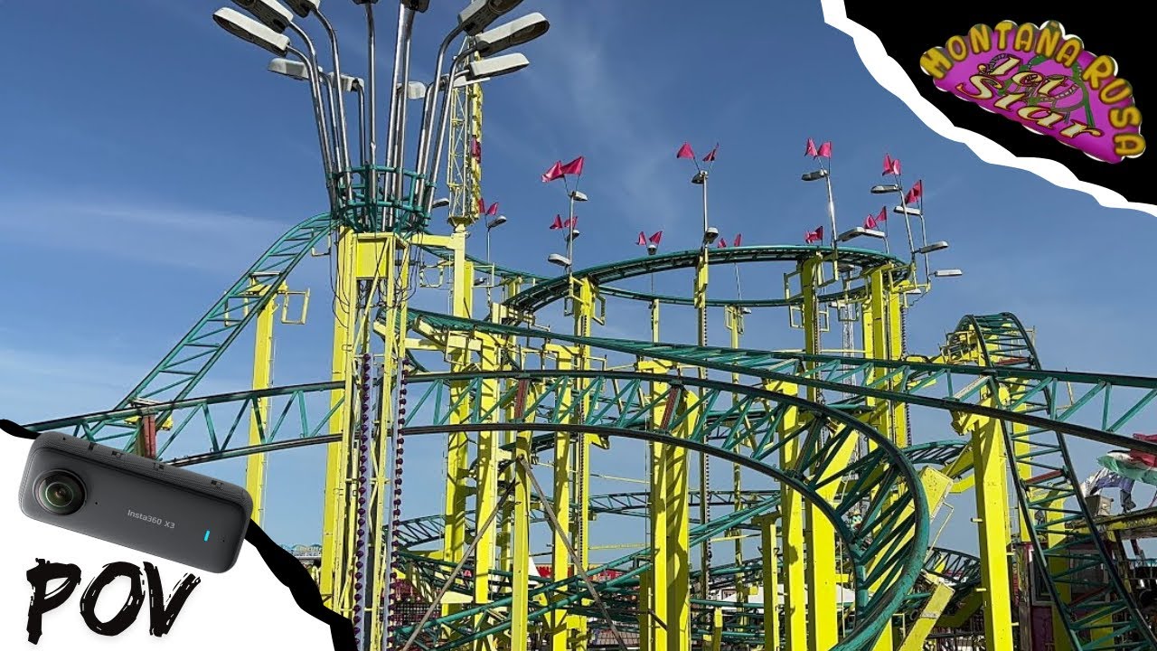 JET STAR (MONTAÑA RUSA) FIESTAS LA BLANCA VITORIA 2023 POV ONRIDE  [NOCHE]