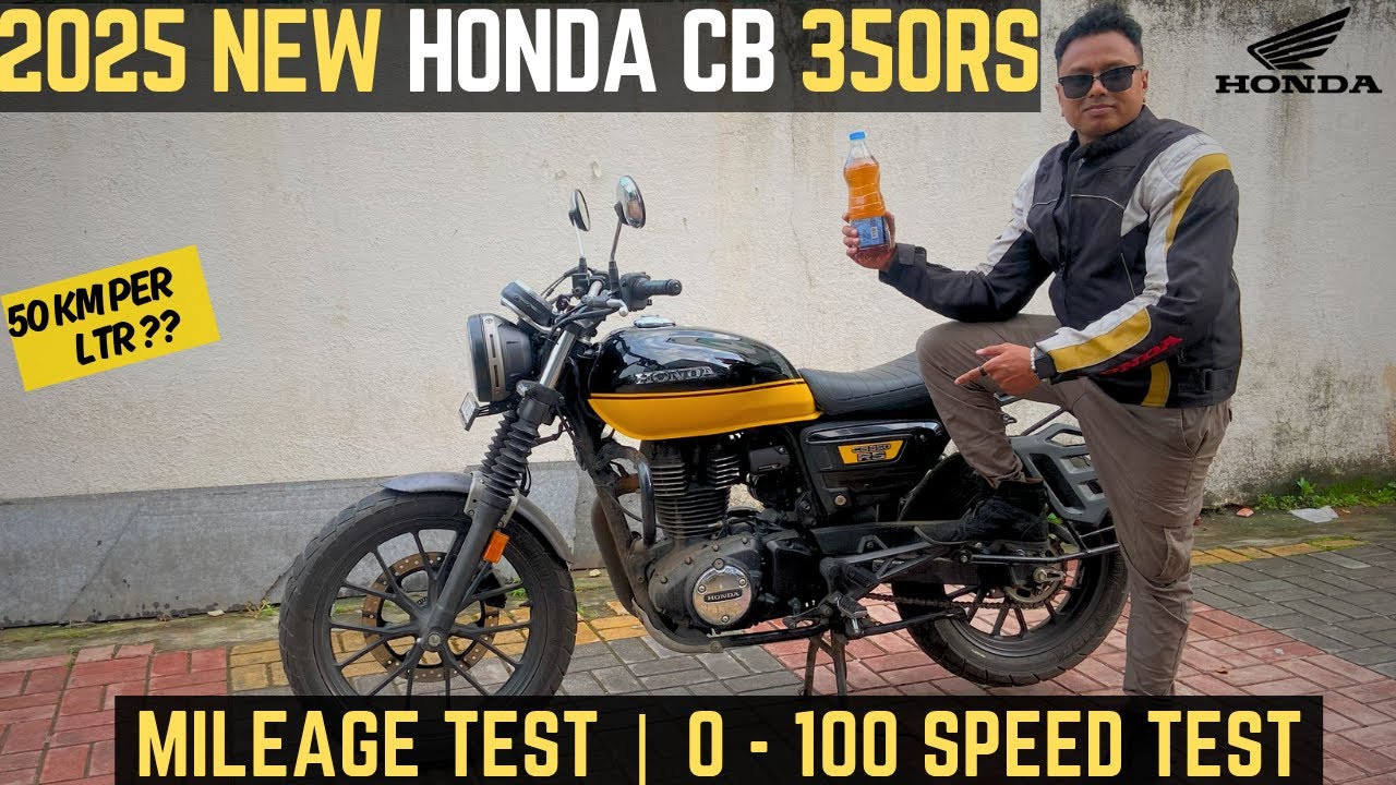 2025 HONDA CB350RS 1 LTR Mileage Test - Shocking Result 😲 | 0 -100  Each Gear Top Speed 🔥