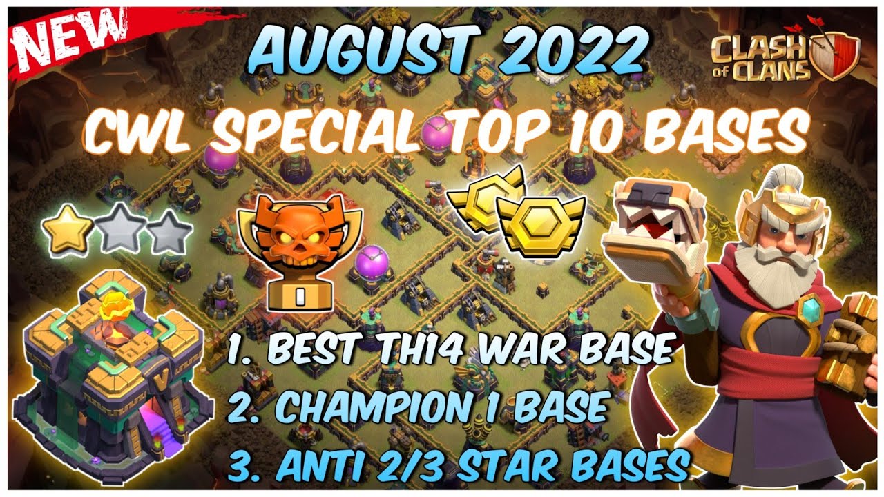 UNBEATABLE TH14 BASE LINK 2022 | BEST TH14 CWL BASE WITH LINK | TH14 WAR/LEGEND BASE LINK - COC