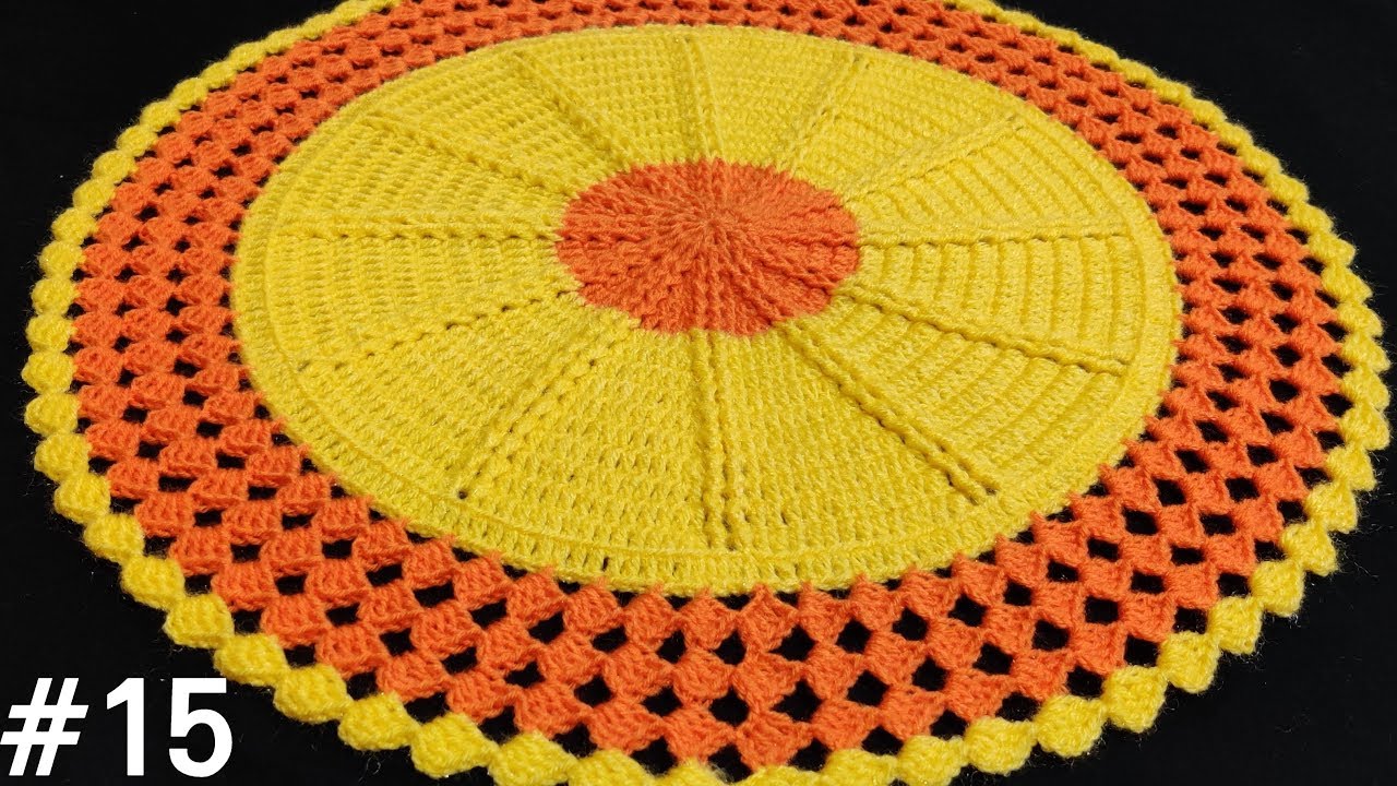 How to Crochet Thaal Cover / Thaalposh / Thaali Cover / Table Top #15